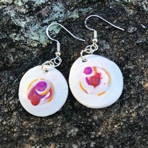 Hand sculpted polymer clay earrings
